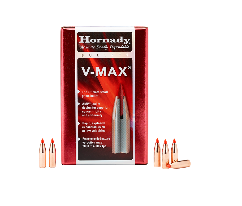 Hornady .243 Diameter 65 Grain Polymer Tip V-Max 100 Count Bullets