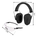 Allen Ultrx Shield  Unisex Shooting Glasses & Ear Muff Combo Black Frame Clear Lens