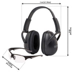 Allen Ultrx Shield  Unisex Shooting Glasses & Ear Muff Combo Black Frame Clear Lens