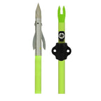 Muzzy Iron Fiberglass Bowfishing Arrow with 2-Barb Fish Point & Slide Chartreuse 32"
