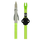 Muzzy Iron Fiberglass Bowfishing Arrow with 3-Barb Fish Point & Slide Chartreuse 32"