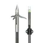 Muzzy Carbon Lighted Bowfishing Arrow with Gar Point, Slide, & Nockturnal Nock Green 37"