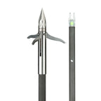 Muzzy Carbon Lighted Bowfishing Arrow with Gar Point, Slide, & Nockturnal Nock Green 37"