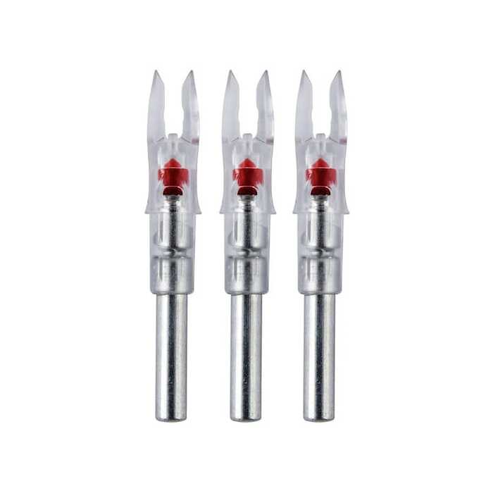 Nockturnal S Lighted Nock Red (.244 Diameter) Pack of 3