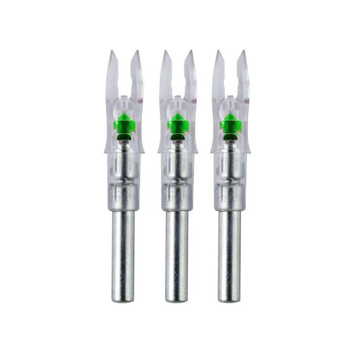 Nockturnal X Lighted Nock Green (.204 Diameter) Pack of 3