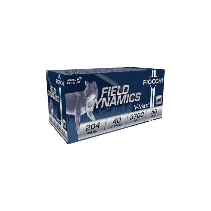 Fiocchi Ammunition 204 Ruger 40 Grain V-Max Polymer Tip 50 Count