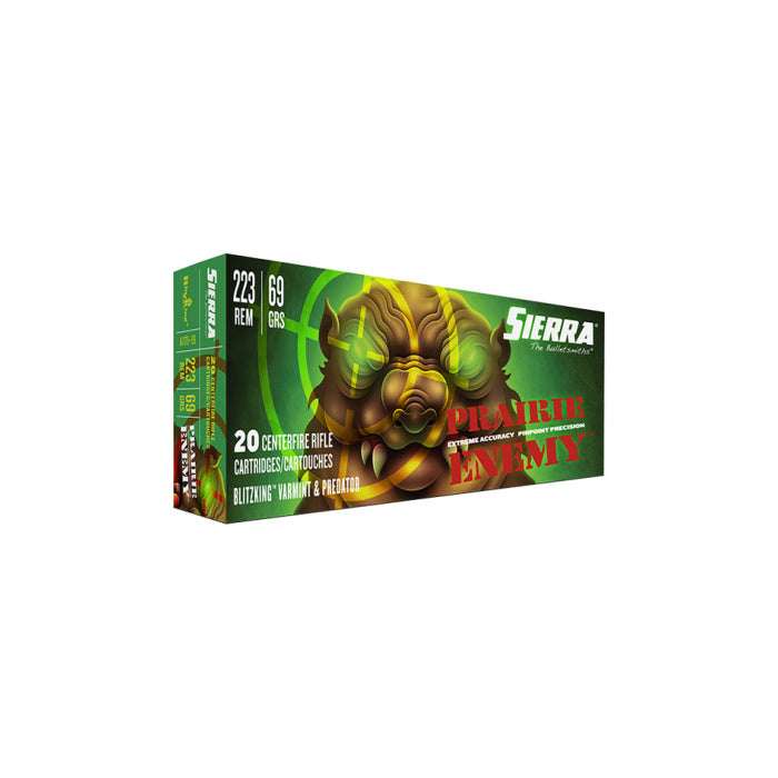 Sierra Ammunition 223 Remington 69 Grain BlitzKing Flat Based Spitzer 20 Count