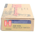 Hornady Ammunition 308 Winchester 155 Grain ELD Match Polymer Tip 20 Count