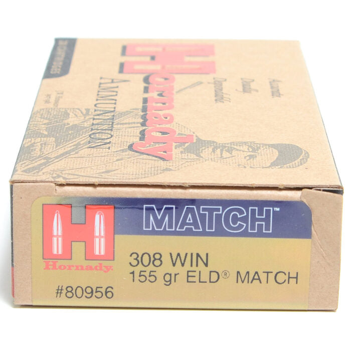 Hornady Ammunition 308 Winchester 155 Grain ELD Match Polymer Tip 20 Count