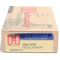 Hornady Ammunition 308 Winchester 155 Grain A-Max Polymer Tip 20 Count