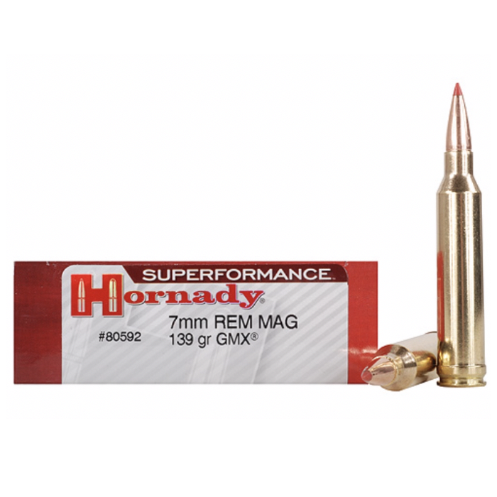 Hornady Ammunition 7mm Remington Magnum 139 Grain GMX Polymer Tip 20 Count