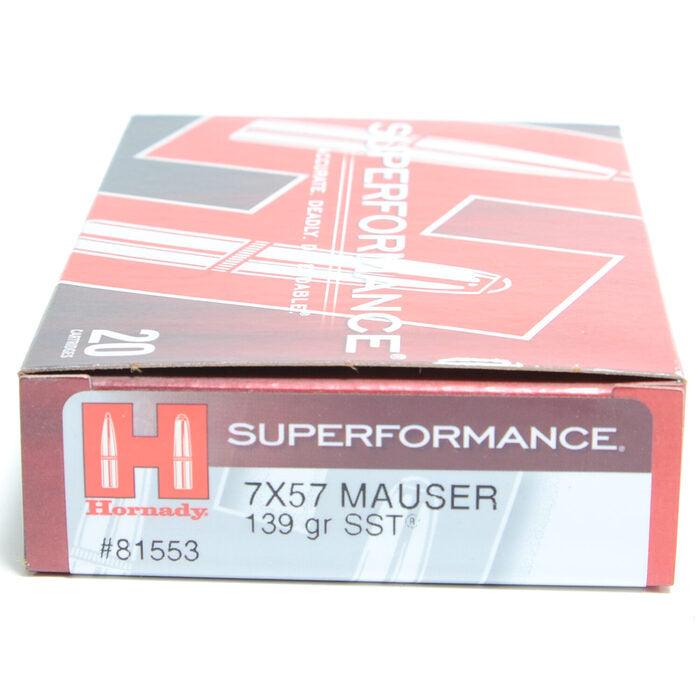 Hornady Ammunition 7x57mm Mauser 139 Grain SST Polymer Tip 20 Count