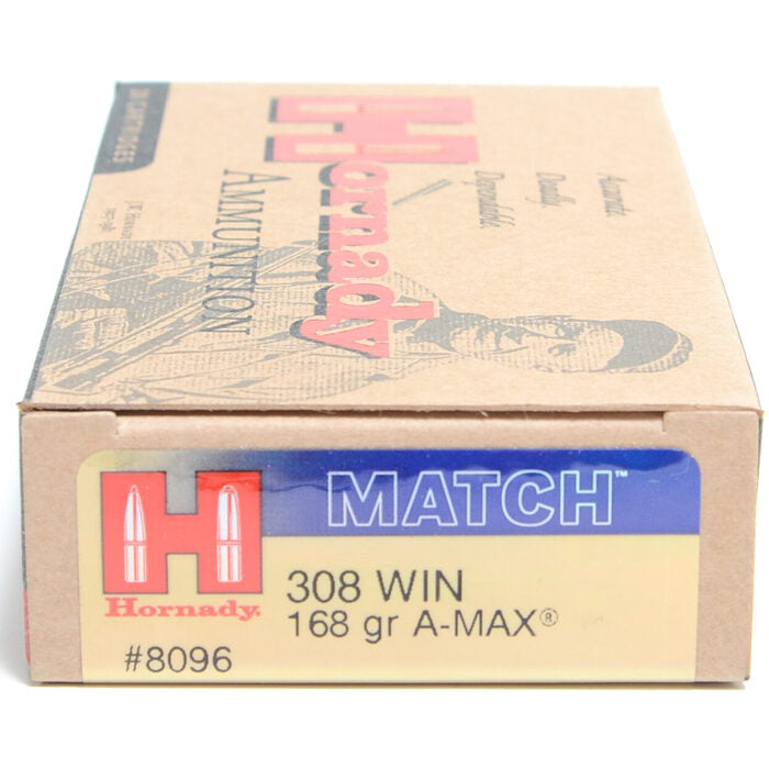 Hornady Ammunition 308 Winchester 168 Grain A-Max Polymer Tip 20 Count