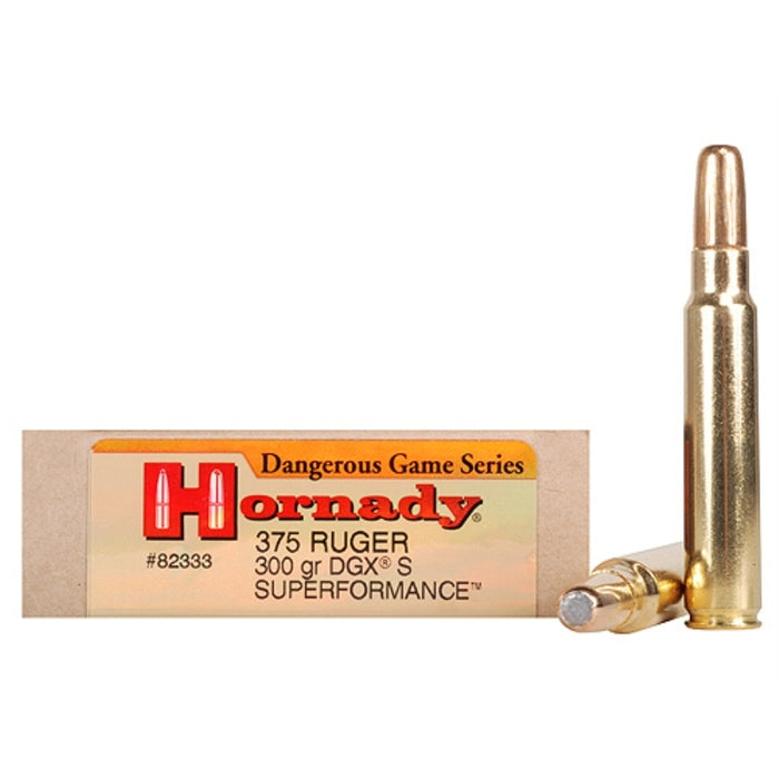 Hornady Ammunition 375 Ruger 300 Grain DGX Flat Nose 20 Count