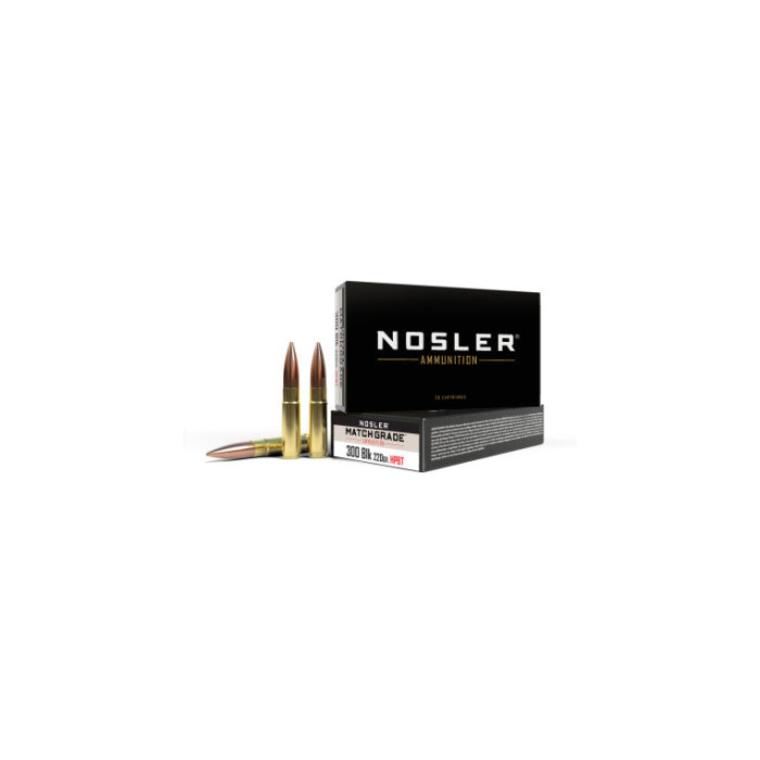 Nosler Ammunition 300 AAC Blackout 220 Grain Boat Tail Hollow Point 20 Count