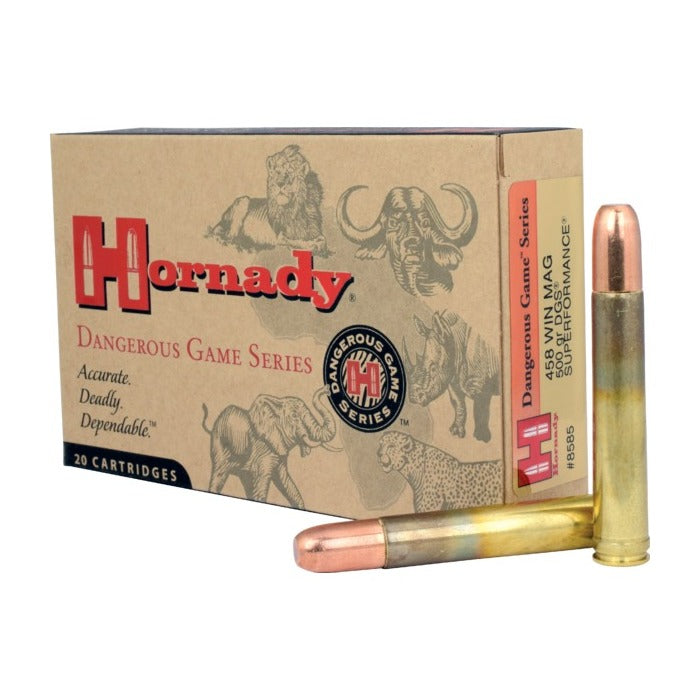 Hornady Ammunition 458 Winchester Magnum 500 Grain DGS Jacketed Flat Nose 20 Count