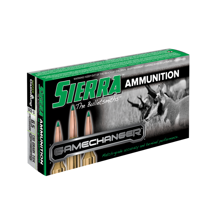 Sierra Ammunition 6.5 Creedmoor 130 Grain Tipped Game King Spitzer Boat Tail 20 Count