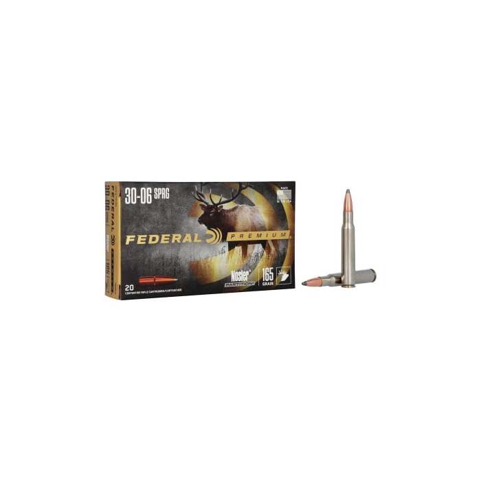 Federal Ammunition 30-06 Springfield 165 Grain Partition Jacketed Soft Point 20 Count
