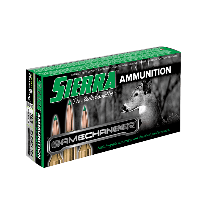 Sierra Ammunition 243 Winchester 90 Grain Tipped Game King Spitzer Boat Tail 20 Count