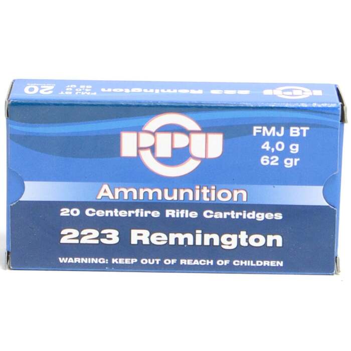 Prvi Partizan Ammunition 223 Remington 62 Grain Full Metal Jacket 20 Count