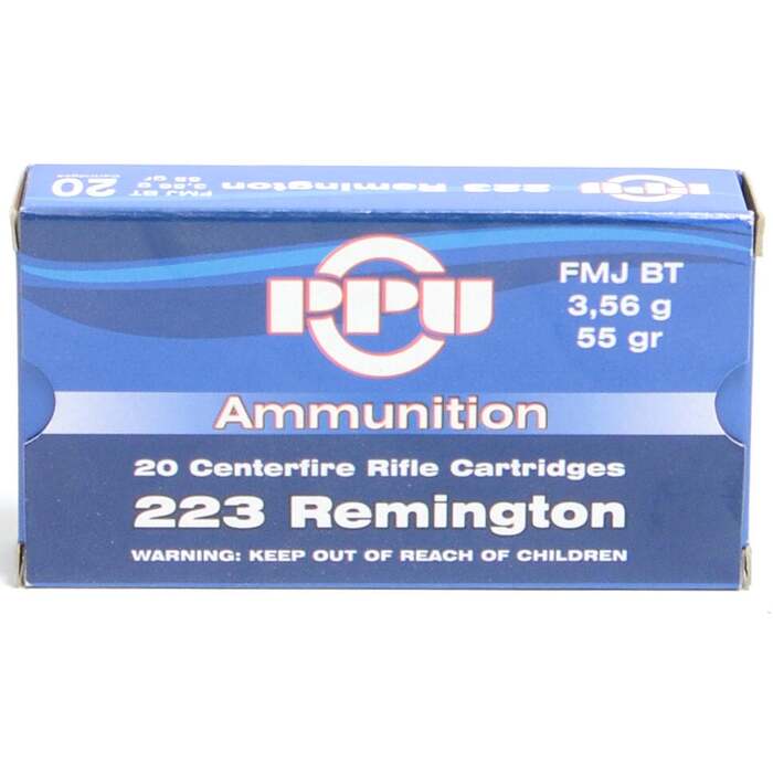 Prvi Partizan Ammunition 223 Remington 55 Grain Full Metal Jacket Boat Tail 20 Count