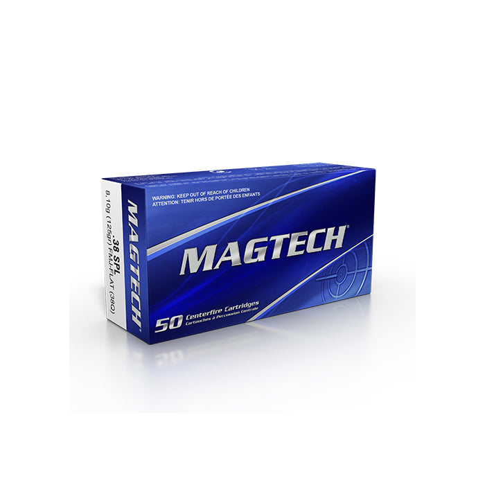 Magtech  Ammunition 38 Special 125 Grain Flat Nose Box of 50