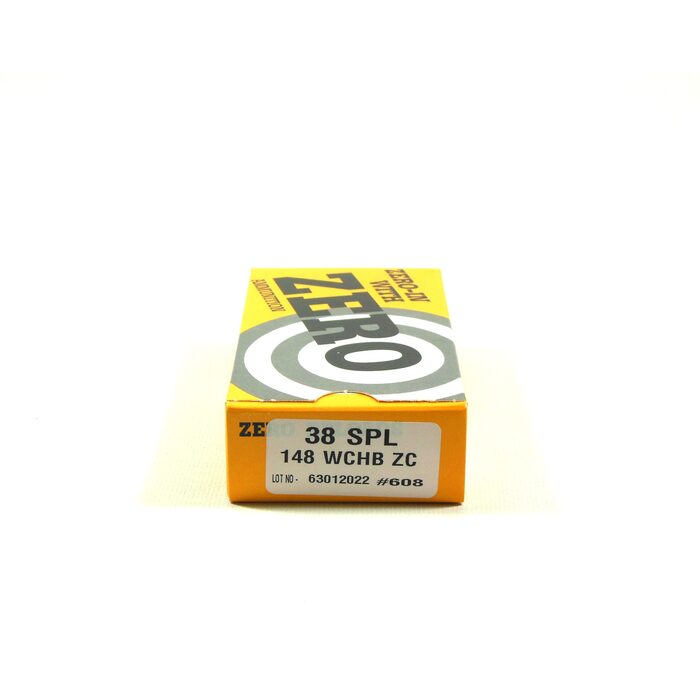 Zero Ammunition 38 Special 148 Grain Hollow Base Wadcutter 50 Count