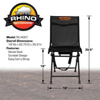 Rhino Outdoors Swivel Hunting Blind Chair Black