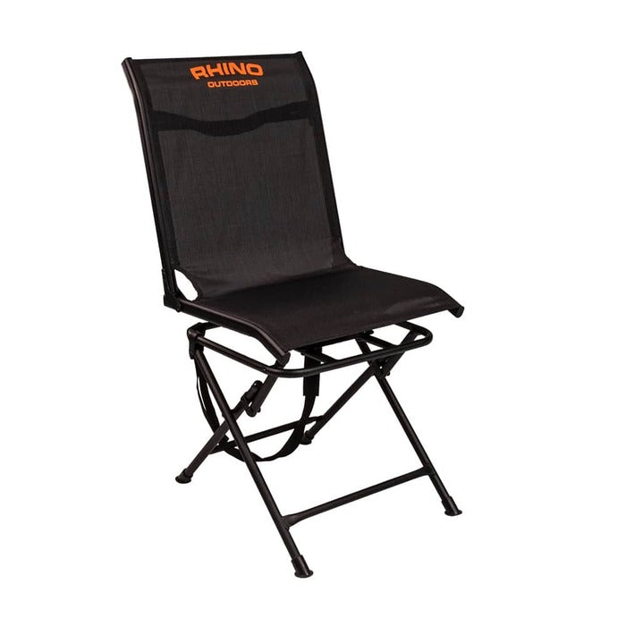 Rhino Outdoors Swivel Hunting Blind Chair Black