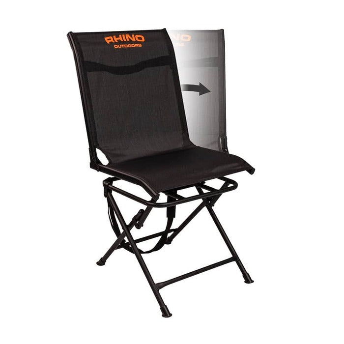 Rhino Outdoors Swivel Hunting Blind Chair Black