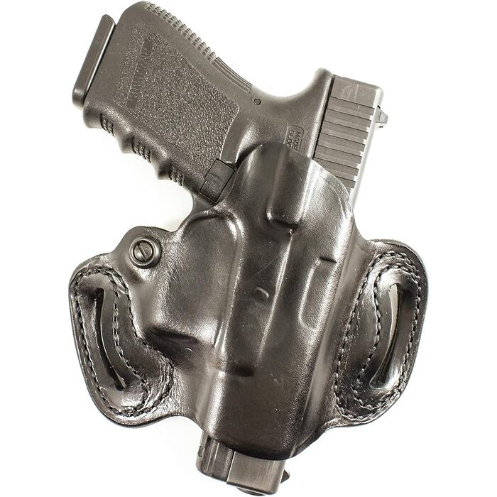 DeSantis Mini Slide Holster Left Hand Glock 17, Glock 19 Premium Saddle Leather Black
