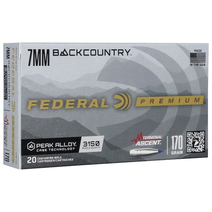 Federal Premium Ammunition 7mm Backcountry 170 Grain Terminal Ascent Polymer Tipped Box of 20