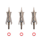 Rage Black Series 3-Blade Mechanical Broadhead 1-3/4" Cutting Diameter Pack of 3