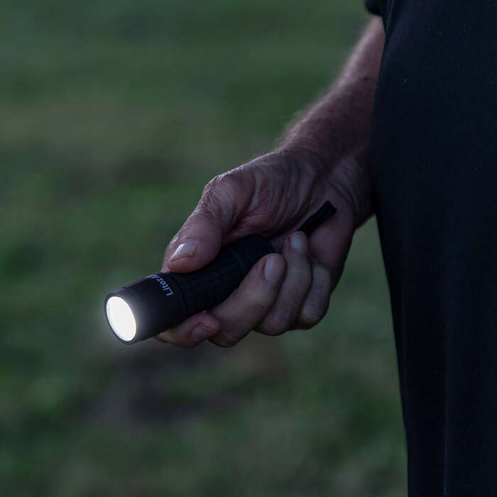 Litezall All Weather Flashlight 100 Lumens Rubberized Body Black