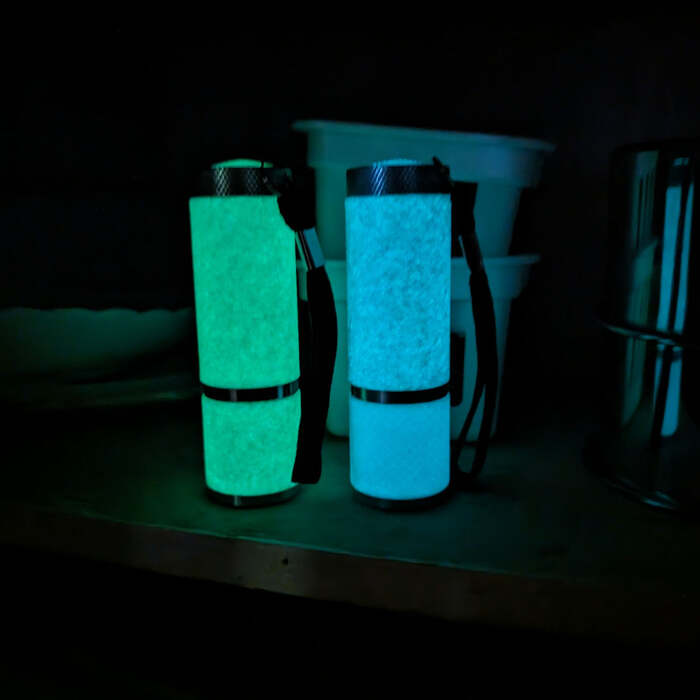 Litezall Glow In the Dark Flashlight 120 Lumens Aluminum Green Pack of 2