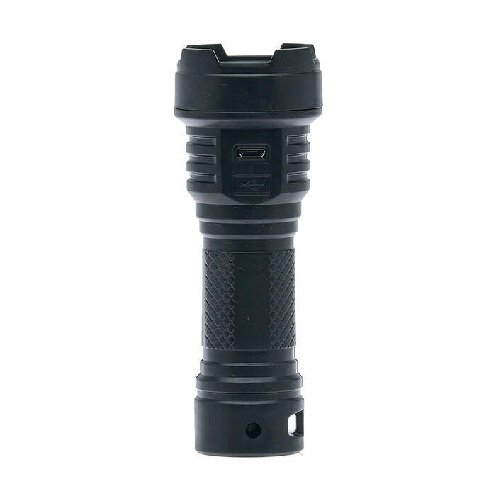 Litezall Rechargeable  Flashlight 120 Lumens Aluminum Black