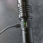 Litezall Tactical Rechargeable Flashlight 1000 Lumens Aluminum Black