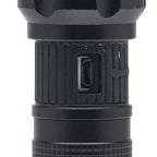 Litezall Thin Rechargeable Flashlight 2000 Lumens Aluminum Black