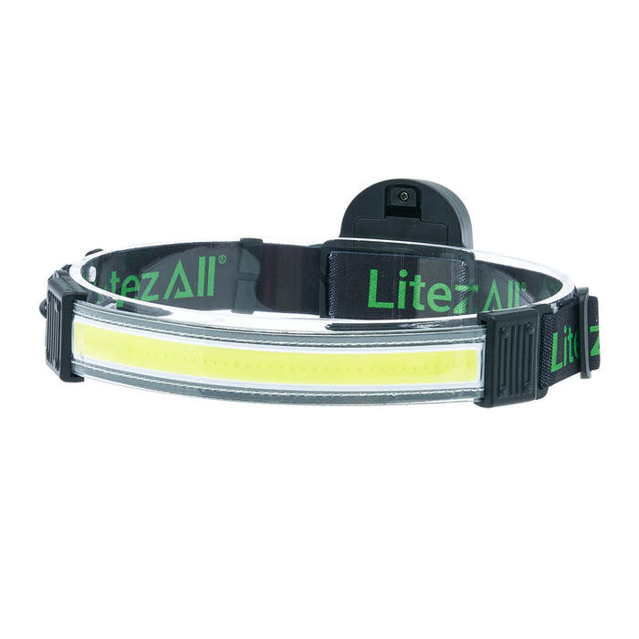 Litezall 180 degree Briteband Head Lamp 200 Lumens Aluminum Black