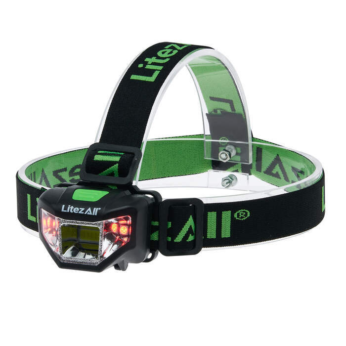 Litezall Quattro 4 Mode Head Lamp 200 Lumens Black