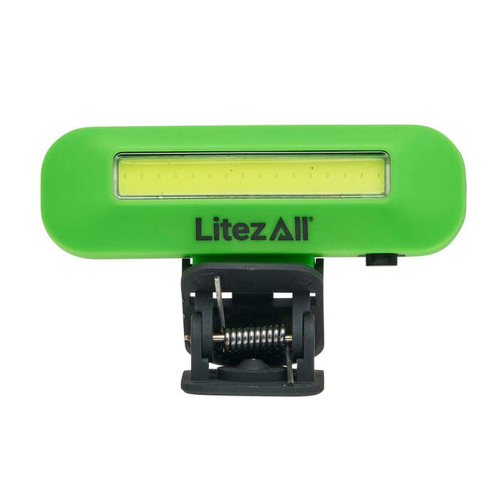 Litezall Clip On Work Light 220 Lumens with Clip On Mount Green