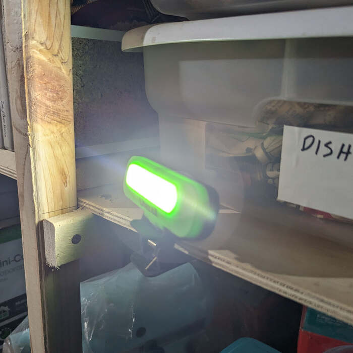 Litezall Clip On Work Light 220 Lumens with Clip On Mount Green