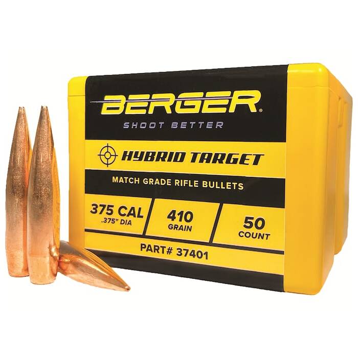 Berger .375 Diameter 410 Grain Jacketed Hollow Point Hybrid Target Bullets
