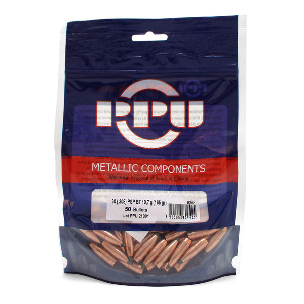 Prvi Partizan .308 Diameter 165 Grain Boat Tail Pointed Spire Point 50 Count Bullets