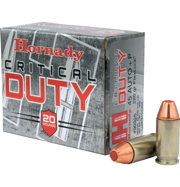 Hornady Ammunition 45 ACP +P 220 Grain Jacketed Hollow Point 20 Count
