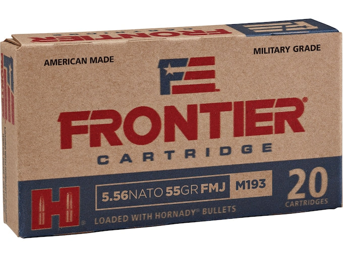 Frontier Ammunition 5.56x45mm NATO 55 Grain Full Metal Jacket 20 Count