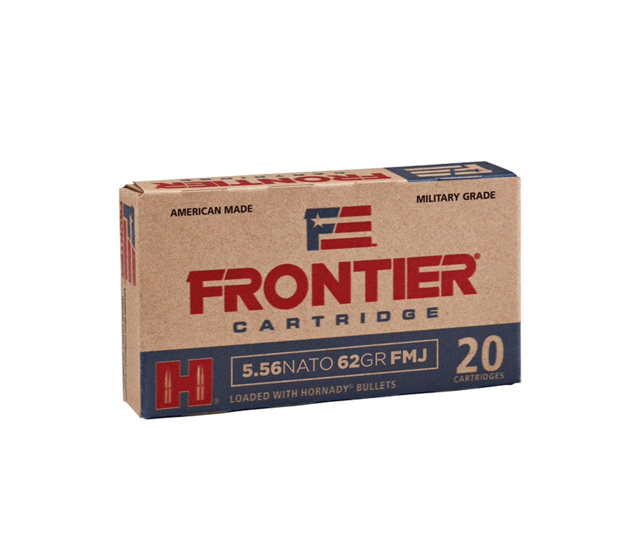 Frontier Ammunition 5.56x45mm NATO 62 Grain Full Metal Jacket 20 Count
