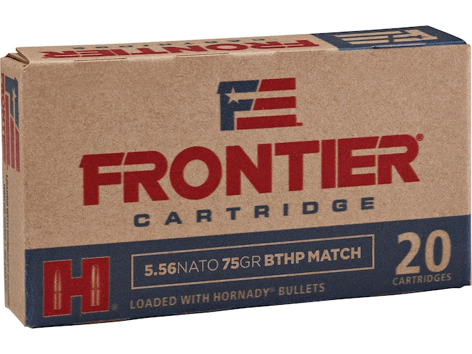 Frontier Ammunition 5.56x45mm NATO 75 Grain Jacketed Hollow Point 20 Count