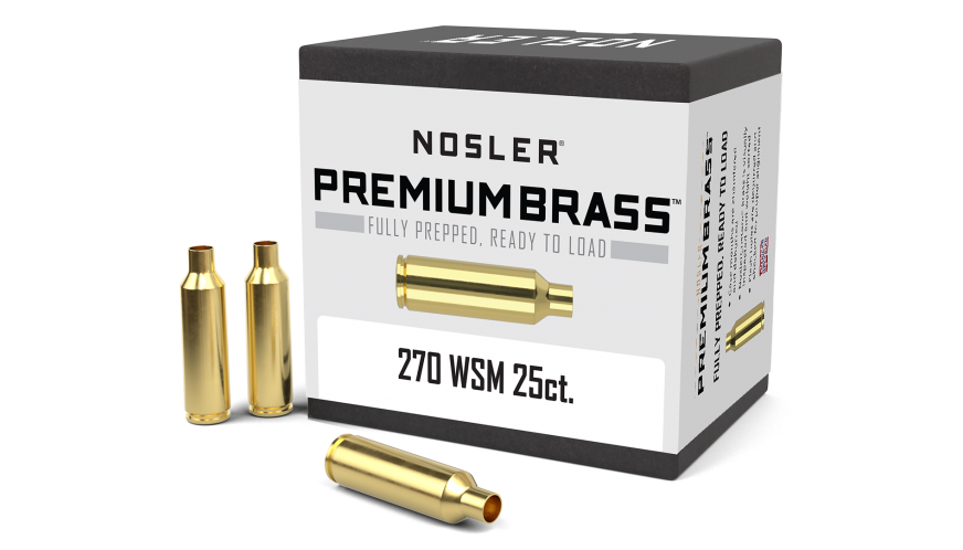 Nosler 270 Winchester Short Magnum (WSM) Brass 25 Count