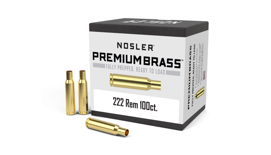 Nosler 222 Remington Brass 100 Count